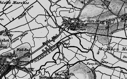 Old map of Sarre in 1895