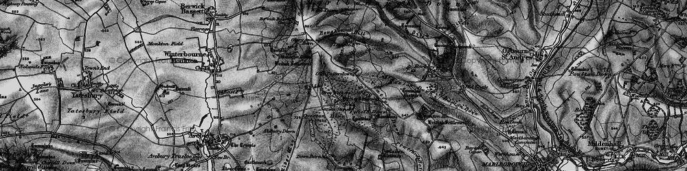 Old map of Sarsen Stones in 1898