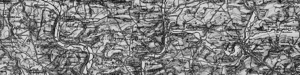 Old map of Satterleigh in 1898