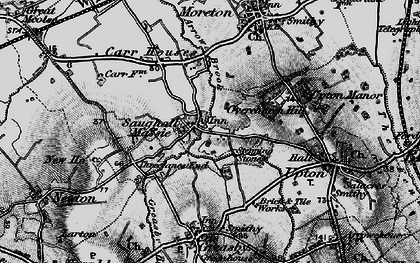 Old map of Saughall Massie in 1896