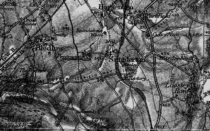 Old map of Saunderton in 1895