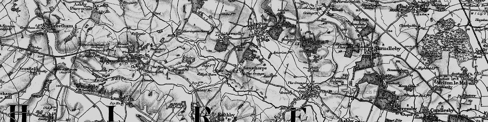 Old map of Sausthorpe in 1899