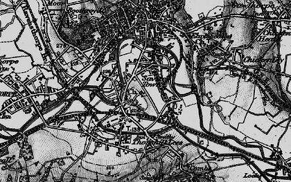 Old map of Savile Town in 1896