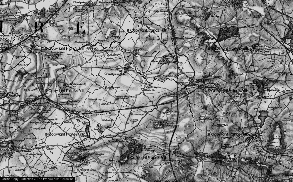 Old Map of Sawbridge, 1898 in 1898
