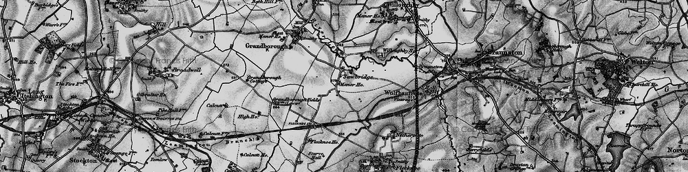Old map of Sawbridge in 1898