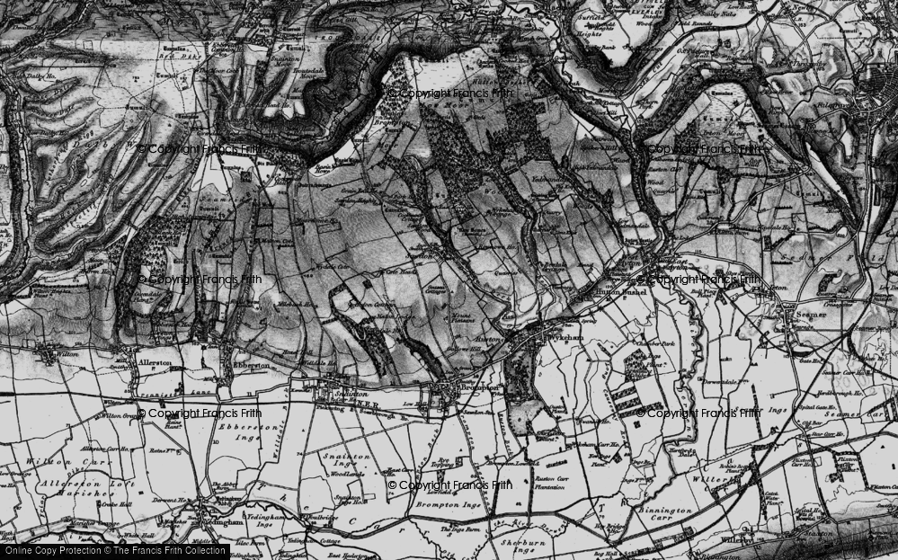 Old Map of Historic Map covering Brompton Dale in 1898