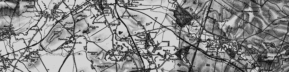 Old map of Sawston in 1896