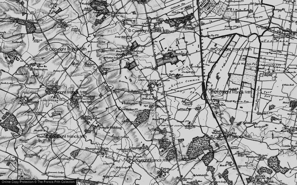 Old Map of Sawtry, 1898 in 1898