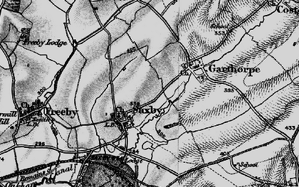 Old map of Saxby in 1899