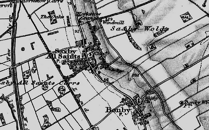 Old map of Saxby All Saints in 1895