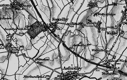 Old map of Saxelbye in 1899