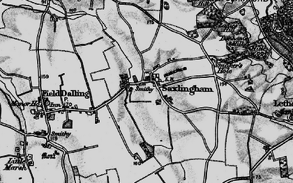 Old map of Saxlingham in 1899
