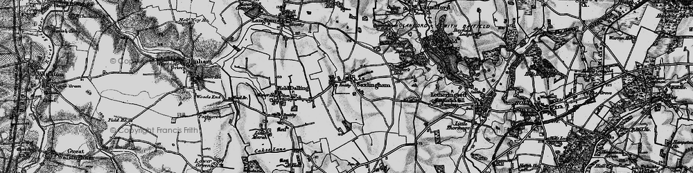 Old map of Saxlingham in 1899