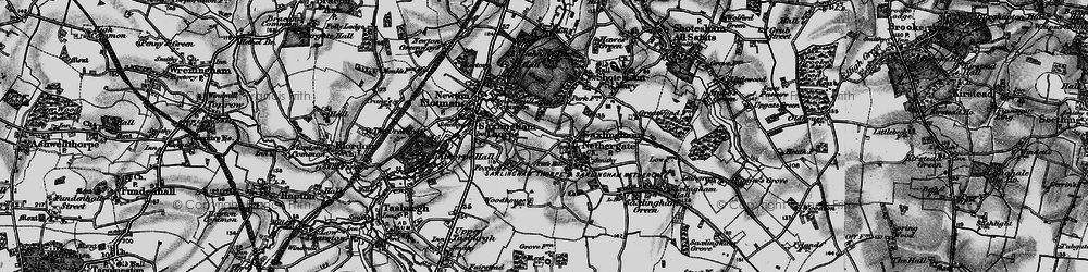 Old map of Saxlingham Nethergate in 1898