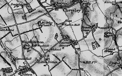 Old map of Saxon Street in 1898