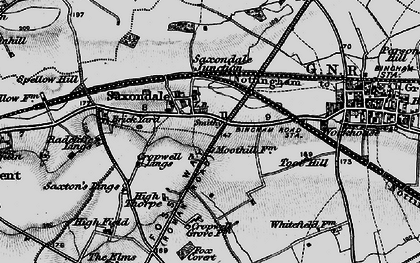 Old map of Saxondale in 1899