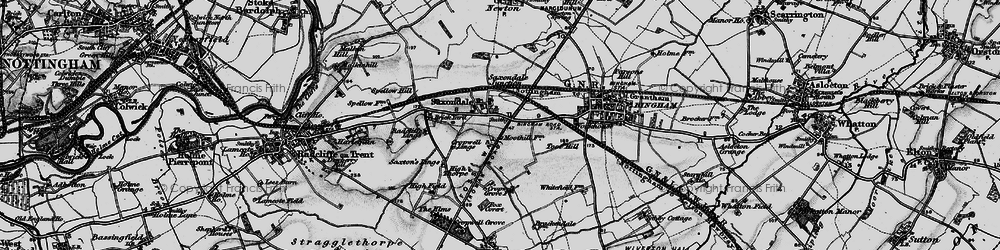 Old map of Toot Hill in 1899