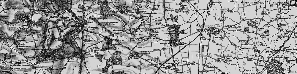 Old map of Saxton in 1898