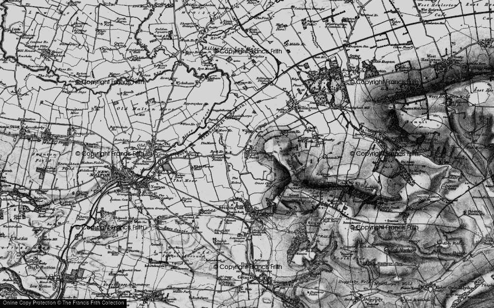 Old Map of Historic Map covering Brambling Fields in 1898