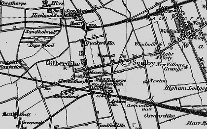 Old map of Scalby in 1895