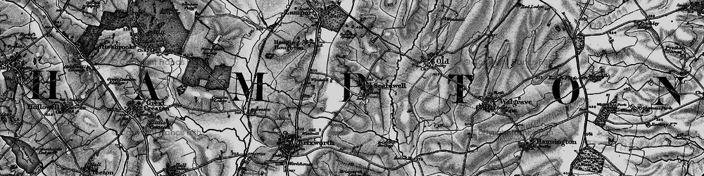 Old map of Brixworth Fox Covert in 1898
