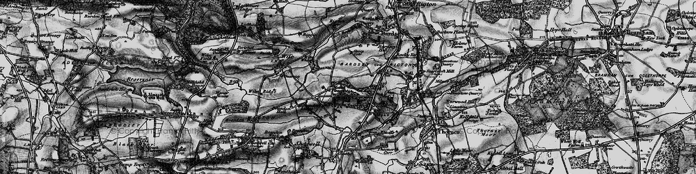 Old map of Scarcroft in 1898