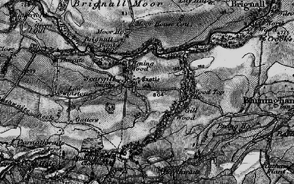 Old map of Thwaite Beck in 1897