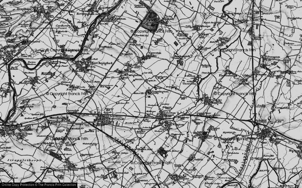 Old Map of Scarrington, 1899 in 1899