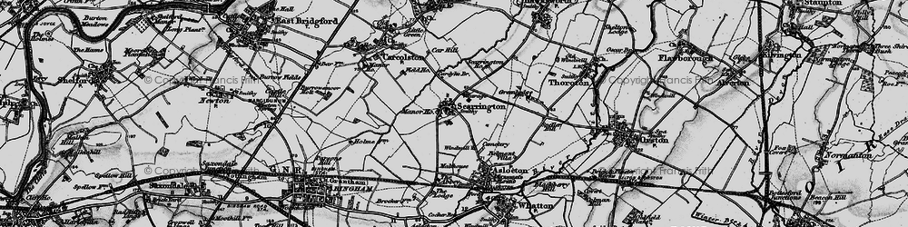 Old map of Scarrington in 1899