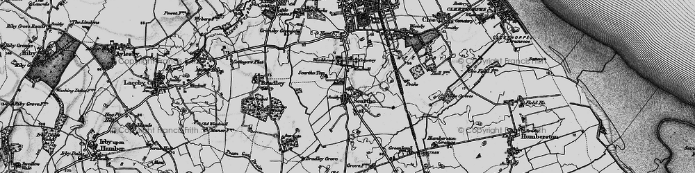 Old map of Scartho in 1895