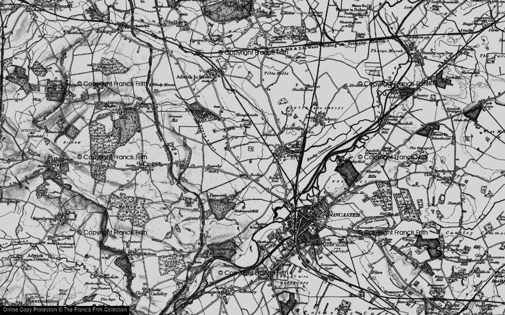 Old Map of Scawthorpe, 1895 in 1895