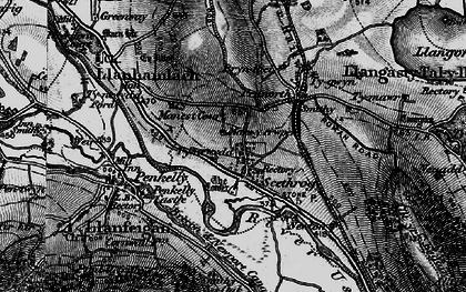 Old map of Scethrog in 1897