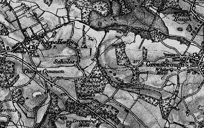 Old map of Scholes in 1896