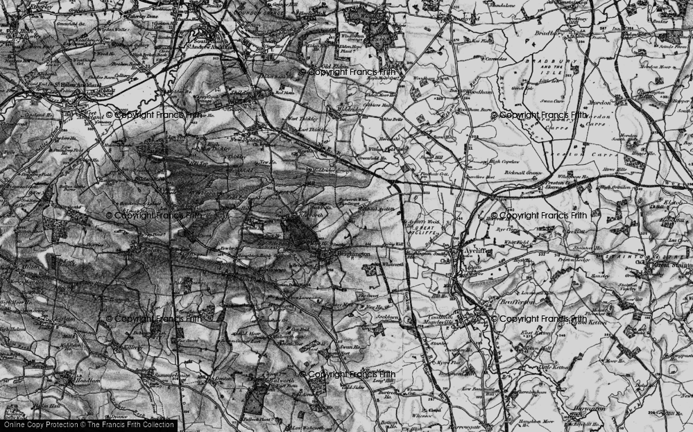 Old Map of School Aycliffe, 1897 in 1897
