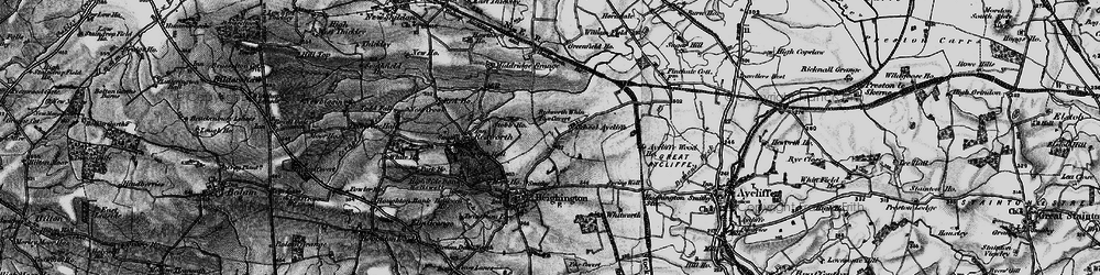 Old map of School Aycliffe in 1897