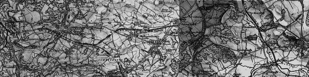 Old map of Scissett in 1896