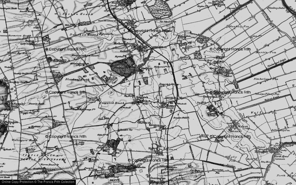 Old Map of Scopwick, 1899 in 1899