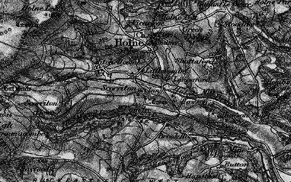 Old map of Scorriton in 1898