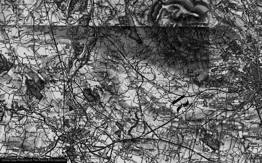 Old Map of Scot Lane End, 1896 in 1896