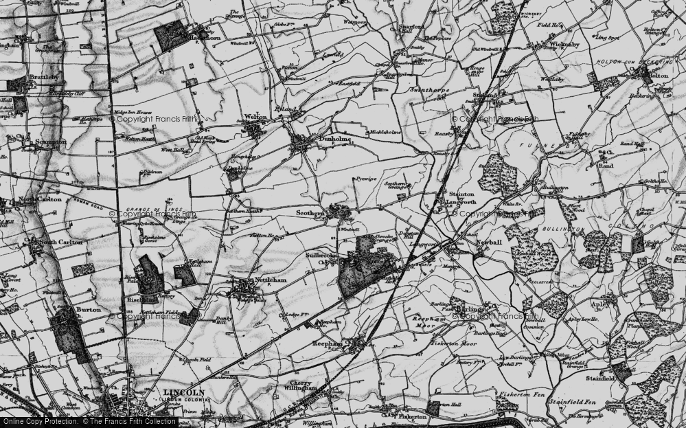 Old Map of Scothern, 1899 in 1899