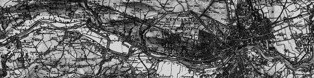 Old map of Scotswood in 1898