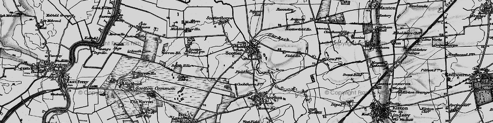 Old map of Scotter in 1895