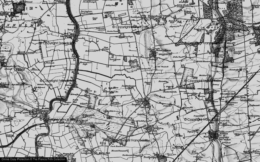 Old Map of Scotterthorpe, 1895 in 1895