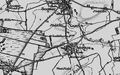 Old map of Scotton in 1895