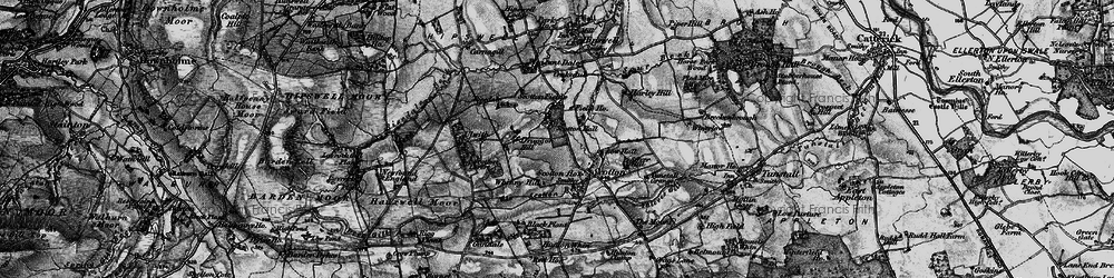 Old map of Whinny Hill in 1897