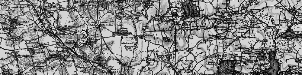Old map of Scottow in 1898