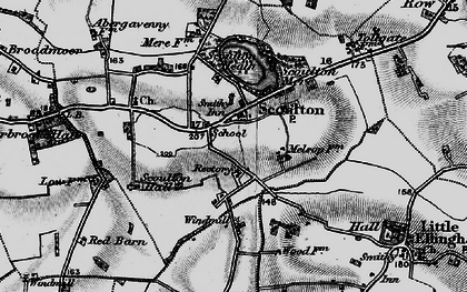 Old map of Scoulton in 1898