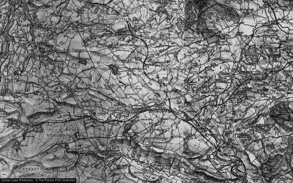 Old Map of Scout Dike, 1896 in 1896