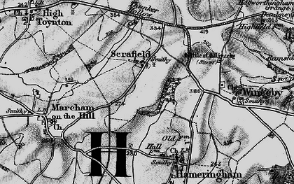 Old map of Scrafield in 1899