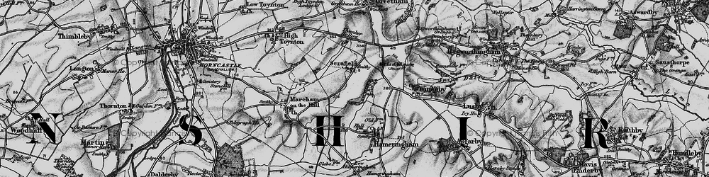 Old map of Scrafield in 1899